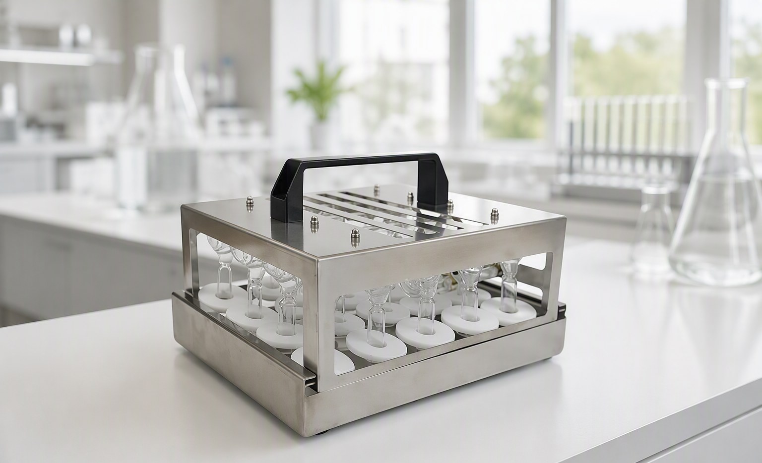 E20 fume removal and containment system on a laboratory bench