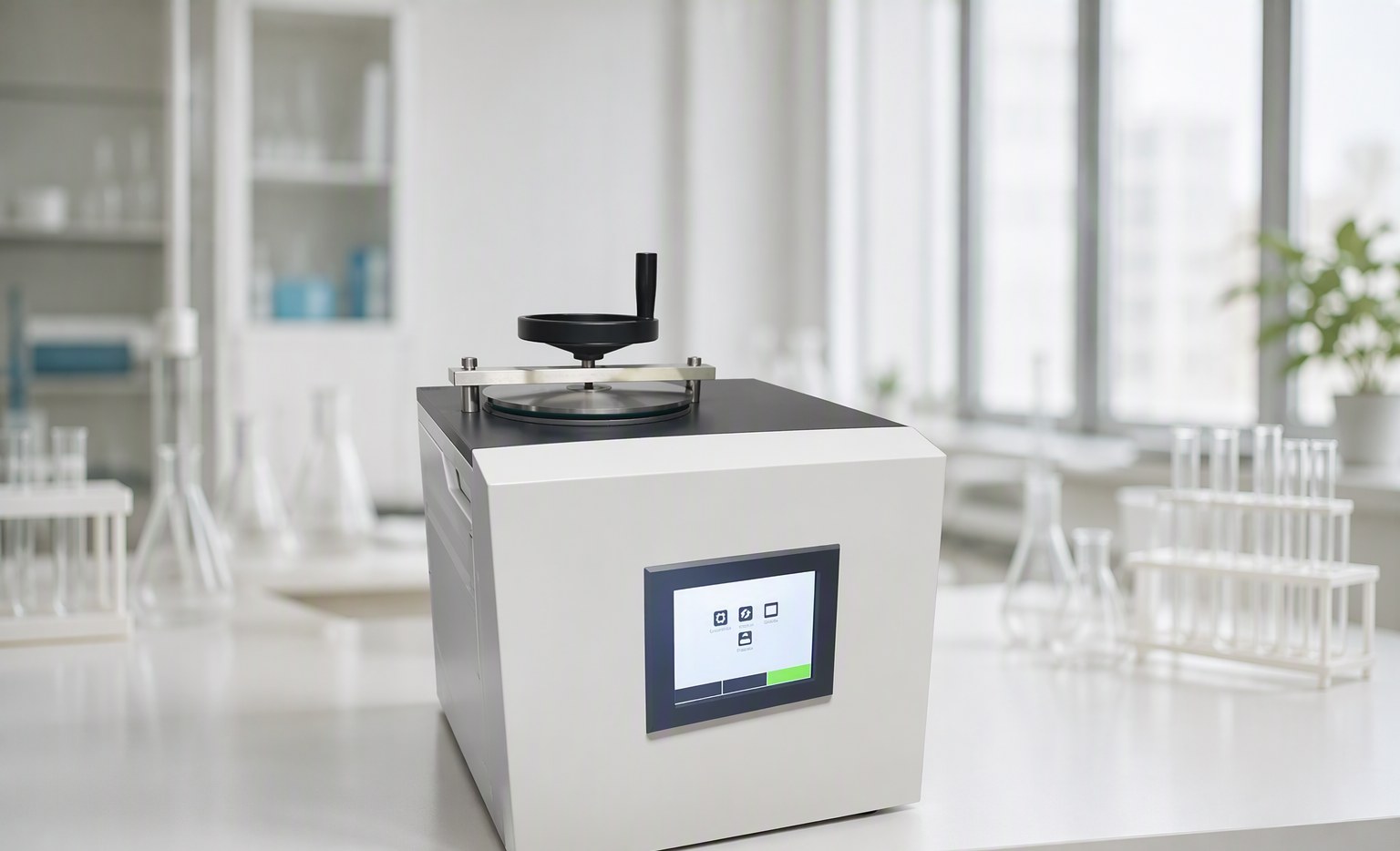 F20 automatic filter bag fiber analyzer on a laboratory bench
