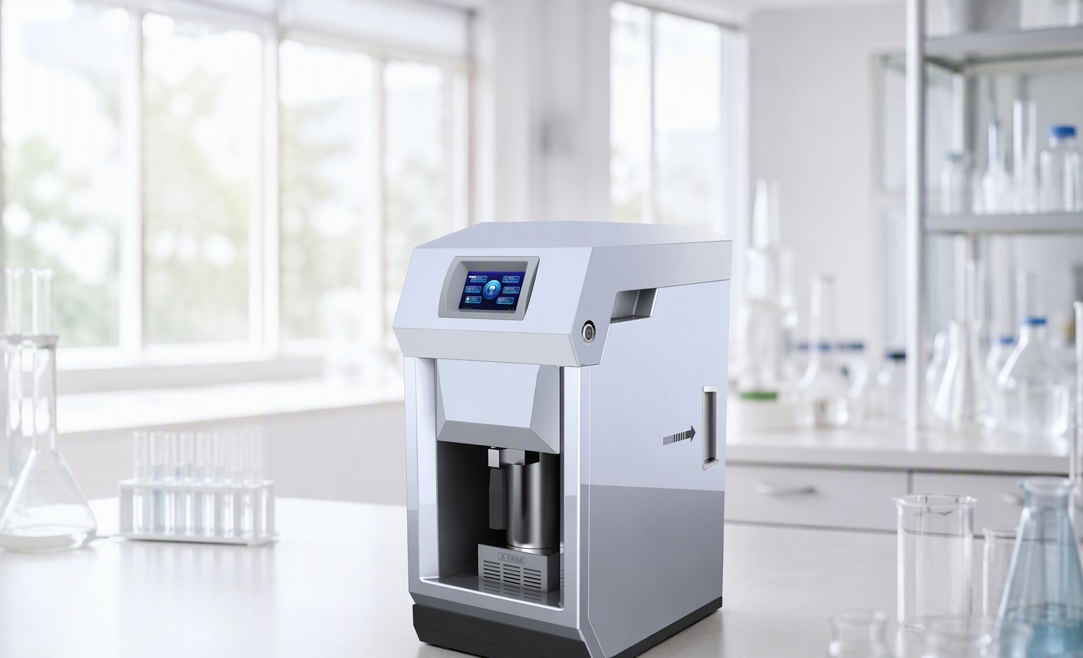 G100 automated filter bag fat extractor on a laboratory bench