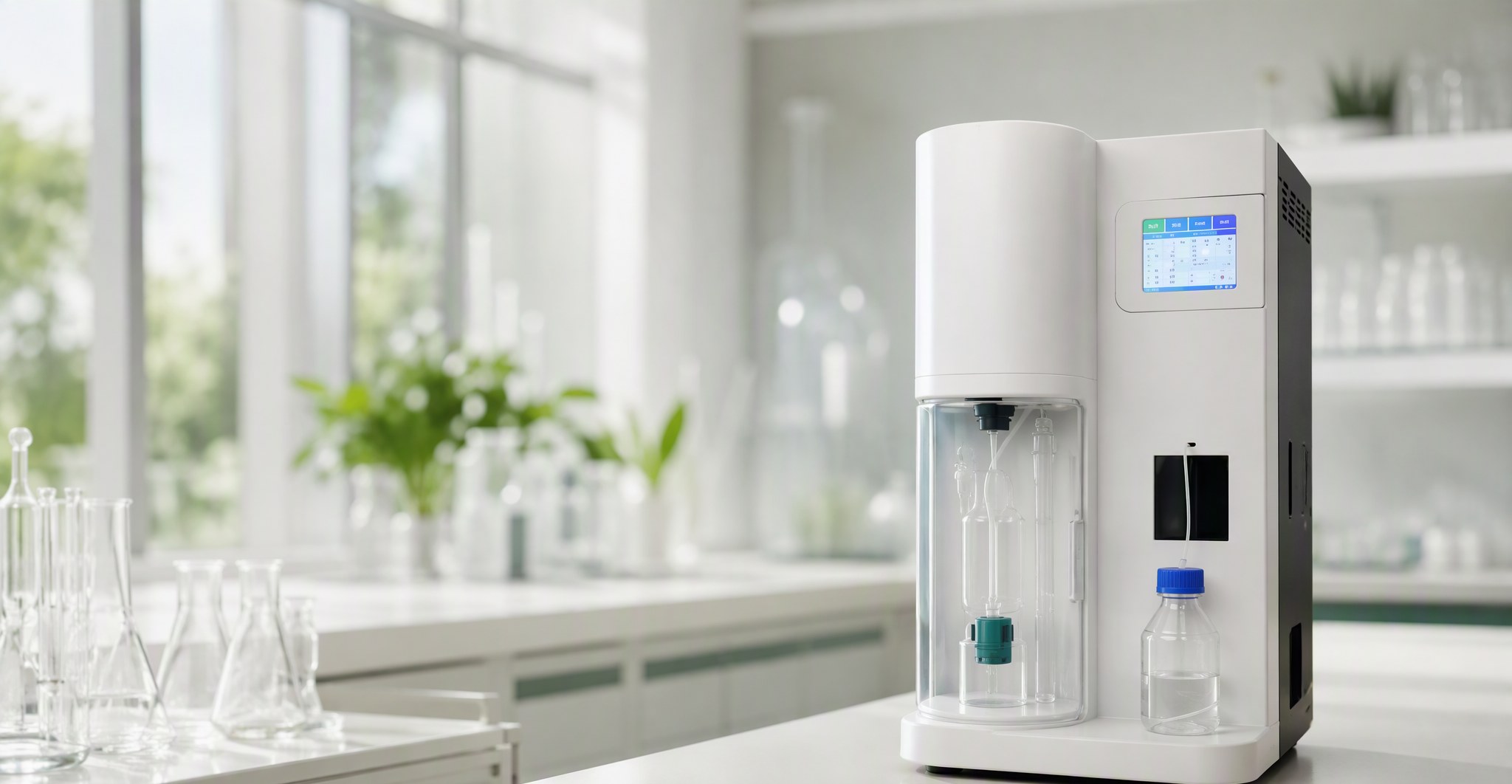 Sonnen automated Kjeldahl nitrogen analyzer on a bright laboratory bench