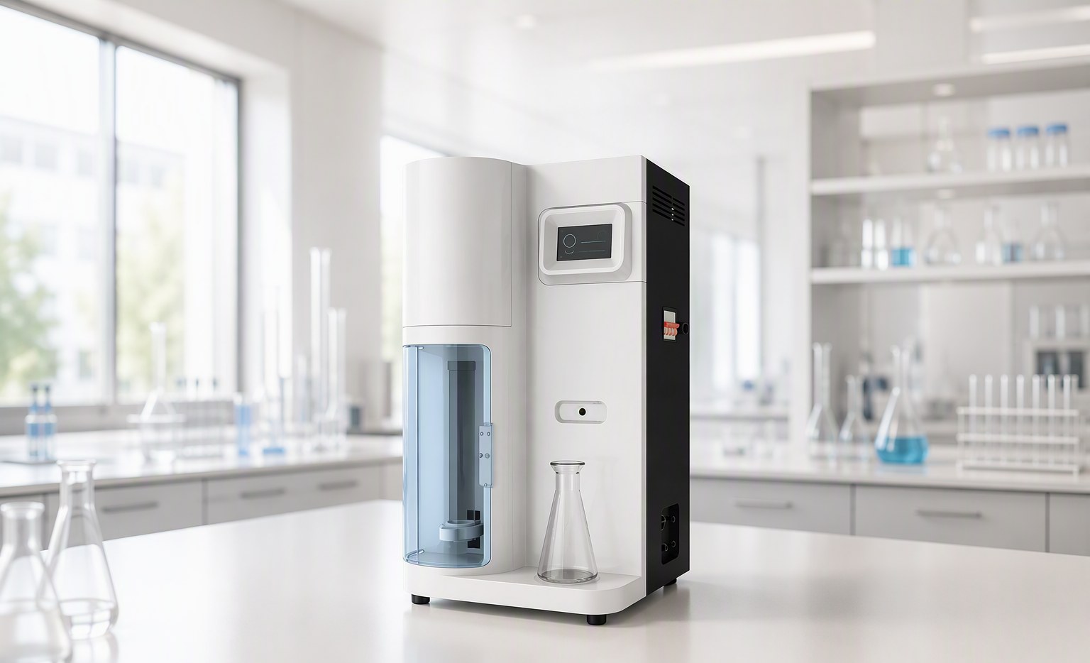 K1301 semi-automated kjeldahl nitrogen analyzer on a laboratory bench