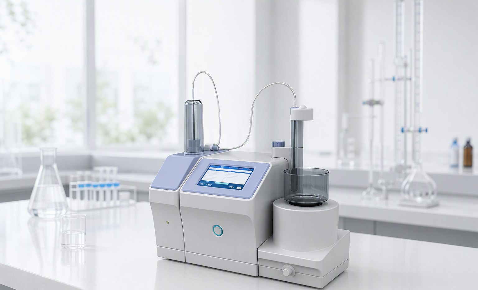 T11 intelligent multifunctional titrator on a laboratory bench